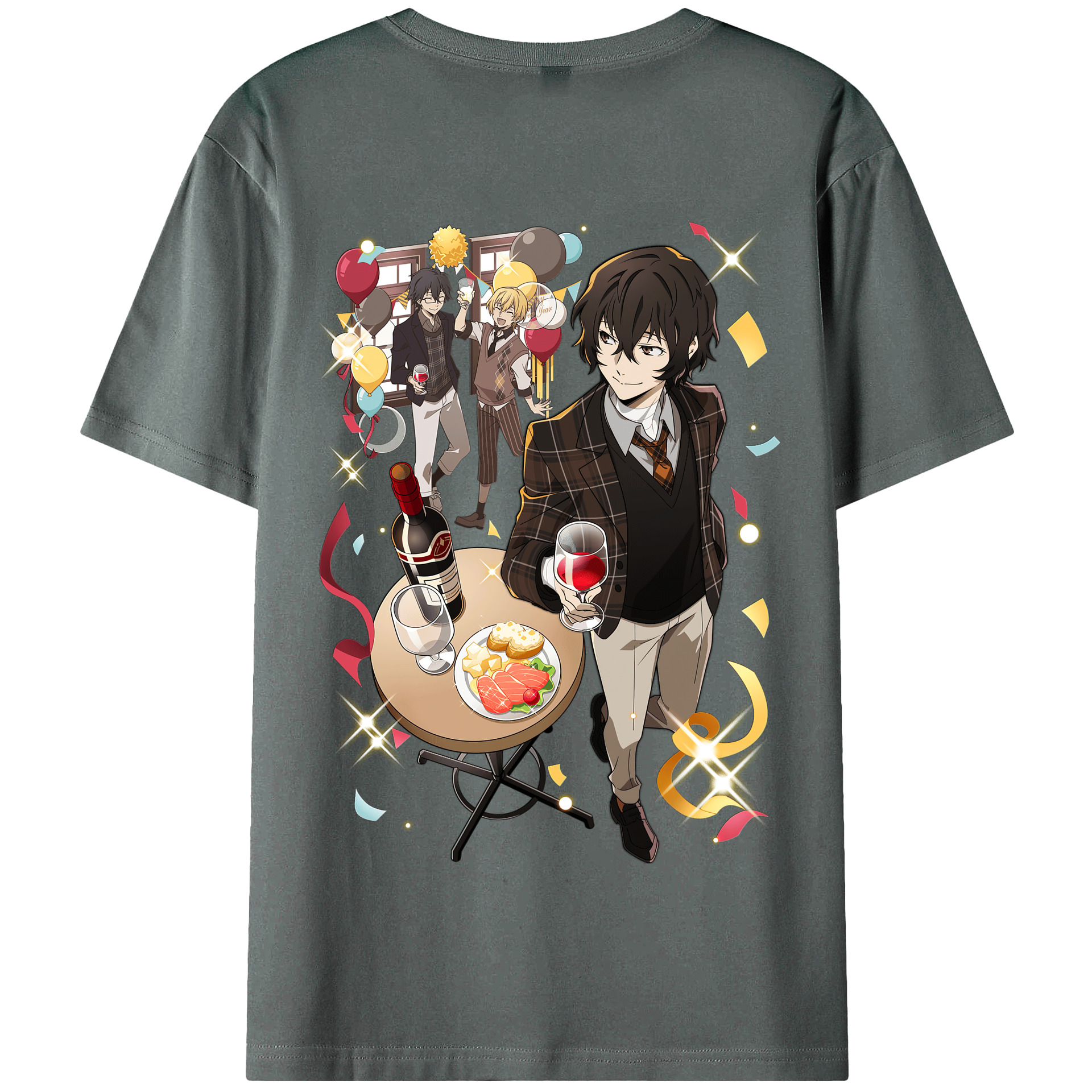 （画像用） 文豪ストレイドッグス Bungo Stray Dogs 綿100％半袖Tシャツ（背面プリント）